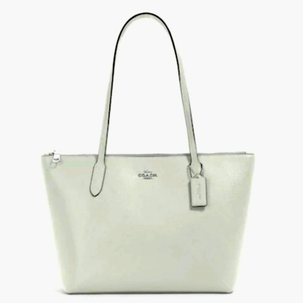 COPY - NWT Light Sage Coach Zip Top Tote - Picture 1 of 5
